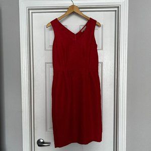 Coral Banana Republic Fit and Flare Dress